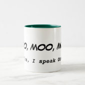 Ik spreek Cow Funny Quote Mok (Center)