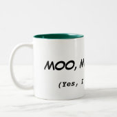 Ik spreek Cow Funny Quote Mok (Links)