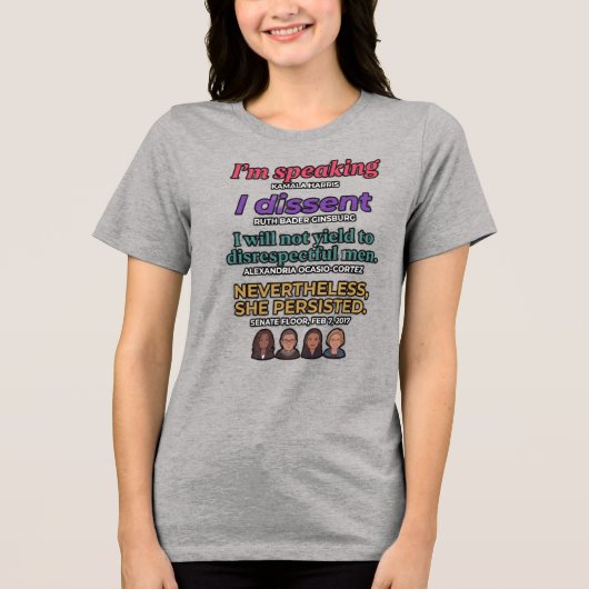 Ik spreek en meer Tri-Blend shirt (Voorkant)