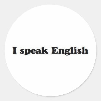 Ik spreek Engels Ronde Sticker