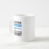 Ik spreek Fins - wat is je Superpower? Koffiemok (Voorkant links)