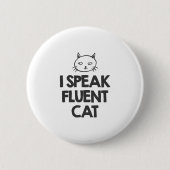 Ik spreek fluent Cat Ronde Button 5,7 Cm (Voorkant)