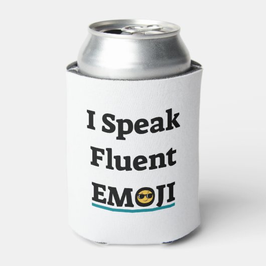 Ik spreek Fluent Emoji Blikjeskoeler (Blikje Voorkant)