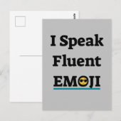 Ik spreek Fluent Emoji Briefkaart (Voorkant / Achterkant)