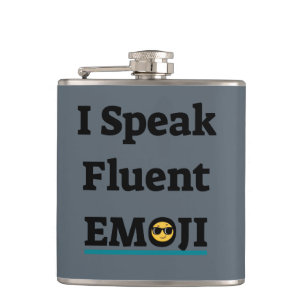 Ik spreek Fluent Emoji Heupfles