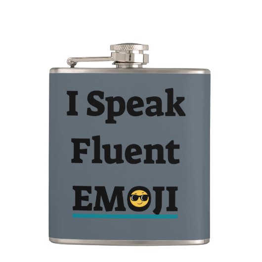Ik spreek Fluent Emoji Heupfles (Voorkant)