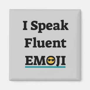 Ik spreek Fluent Emoji Magneet