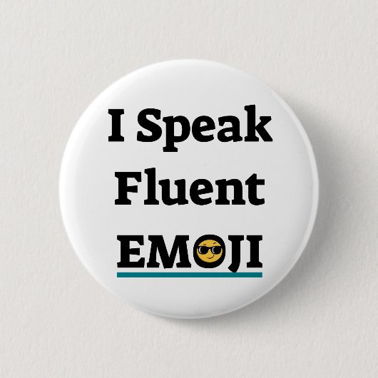 Ik spreek Fluent Emoji Ronde Button 5,7 Cm (Voorkant)