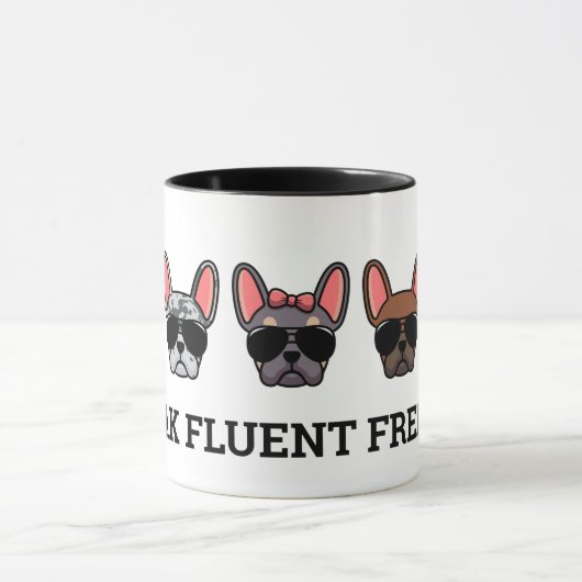 Ik spreek Fluent Frenchie Funny French Bulldog Quo Mok (Midden)