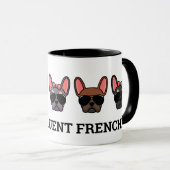 Ik spreek Fluent Frenchie Funny French Bulldog Quo Mok (Voorkant rechts)