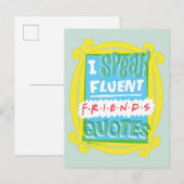 Ik spreek Fluent FRIENDS™ Citaten - Peephole Briefkaart (Voorkant / Achterkant)