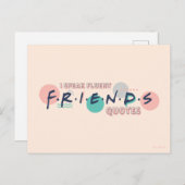 Ik spreek Fluent FRIENDS™ Quottes Briefkaart (Voorkant / Achterkant)
