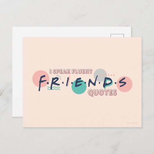 Ik spreek Fluent FRIENDS™ Quottes Briefkaart (Voorkant / Achterkant)