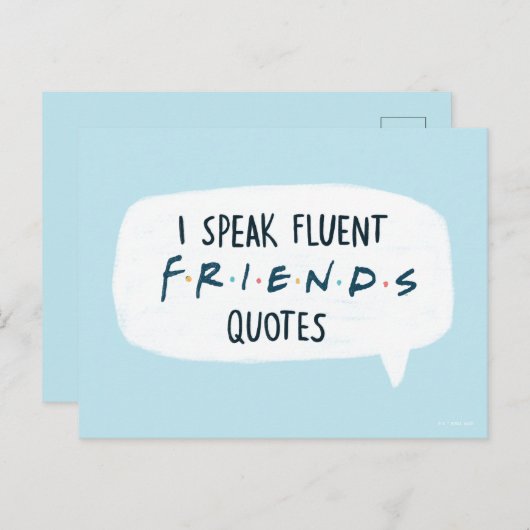 Ik spreek Fluent FRIENDS™ Quottes Briefkaart (Voorkant / Achterkant)