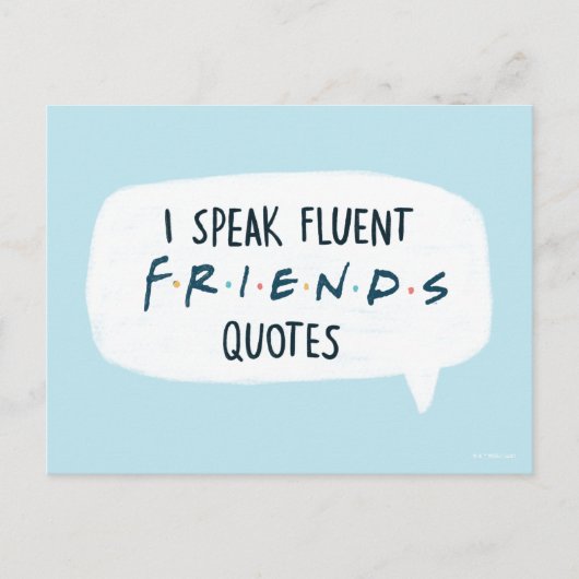 Ik spreek Fluent FRIENDS™ Quottes Briefkaart (Voorkant)