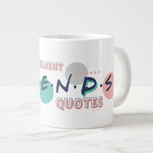 Ik spreek Fluent FRIENDS™ Quottes Grote Koffiekop (Voorkant rechts)