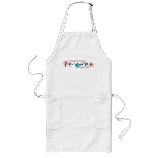 Ik spreek Fluent FRIENDS™ Quottes Lang Schort (Voorkant)