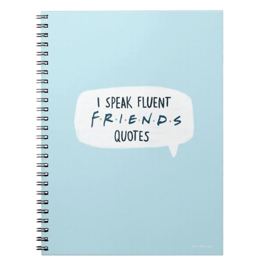 Ik spreek Fluent FRIENDS™ Quottes Notitieboek (Voorkant)