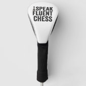 Ik spreek Fluent Funny Chess Player Checkmate Gift Golfheadcover (Voorkant)