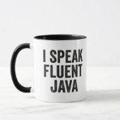 Ik spreek Fluent Java Funny Coding Geek Programmer Mok (Links)
