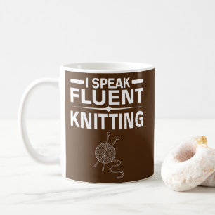 Ik spreek Fluent Knitting Funny Gezegde Graphic Koffiemok