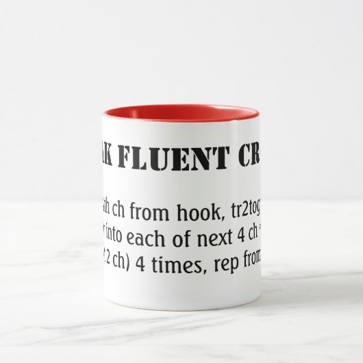 Ik spreek fluent krochet mok (Midden)