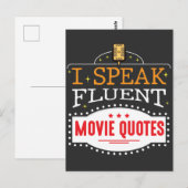 Ik spreek Fluent Movie Quottes Film Cinema Nights Briefkaart (Voorkant / Achterkant)