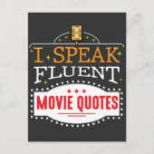 Ik spreek Fluent Movie Quottes Film Cinema Nights Briefkaart (Voorkant)
