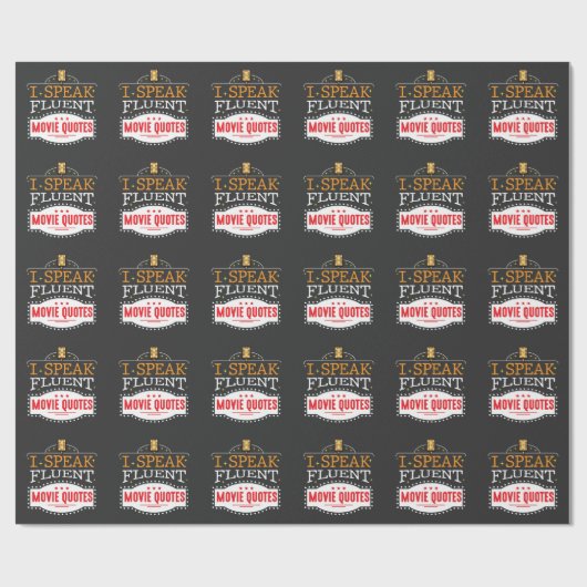 Ik spreek Fluent Movie Quottes Film Cinema Nights Cadeaupapier (Vlak)