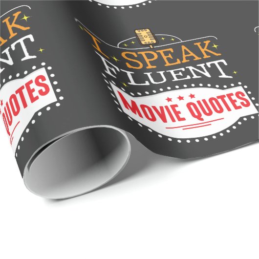 Ik spreek Fluent Movie Quottes Film Cinema Nights Cadeaupapier (Rol Hoek)