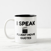 Ik spreek Fluent Movie Quottes Tweekleurige Koffiemok (Links)