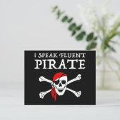 Ik spreek Fluent Pirate Briefkaart (Staand voorkant)