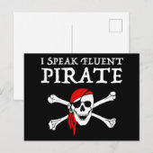 Ik spreek Fluent Pirate Briefkaart (Voorkant / Achterkant)