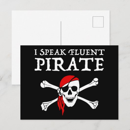 Ik spreek Fluent Pirate Briefkaart (Voorkant / Achterkant)