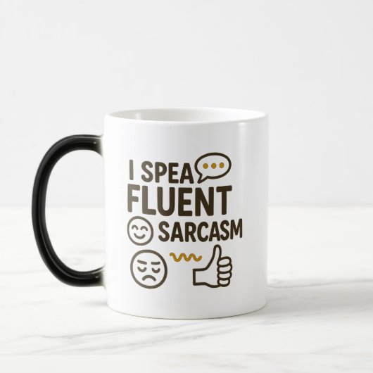 Ik spreek Fluent Sarcasm Magische Mok (Links)