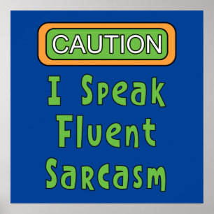 Ik spreek Fluent Sarcasm Poster