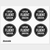 Ik spreek Fluent Sarcasm Ronde Sticker (Vel)