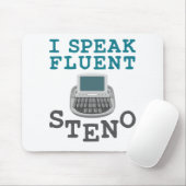 Ik spreek Fluent Steno Court Reporter Stenographer Muismat (Met muis)
