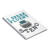 Ik spreek Fluent Steno Court Reporter Stenographer Notitieboek (Rechterzijde)