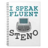 Ik spreek Fluent Steno Court Reporter Stenographer Notitieboek (Voorkant)