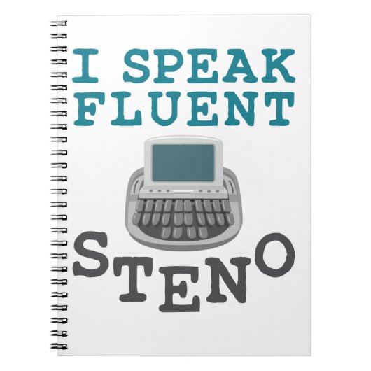 Ik spreek Fluent Steno Court Reporter Stenographer Notitieboek (Voorkant)