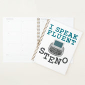 Ik spreek Fluent Steno Court Reporter Stenographer Planner (Display)