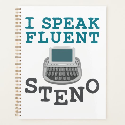 Ik spreek Fluent Steno Court Reporter Stenographer Planner (Voorkant)