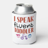 Ik spreek Fluent Toddler Daycare Teacher Blikjeskoeler (Blikje Voorkant)