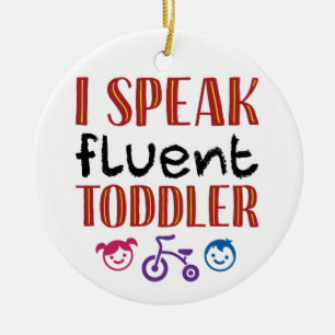Ik spreek Fluent Toddler Daycare Teacher Keramisch Ornament