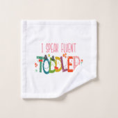 Ik spreek Fluent Toddler - mam, dagschoolcadeau Bad Handdoek (Wasdoekje)