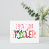 Ik spreek Fluent Toddler - mam, dagschoolcadeau Briefkaart (Staand voorkant)