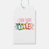 Ik spreek Fluent Toddler - mam, dagschoolcadeau Cadeaulabel (Voorkant)