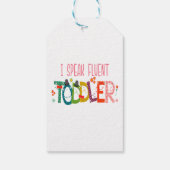 Ik spreek Fluent Toddler - mam, dagschoolcadeau Cadeaulabel (Achterkant)