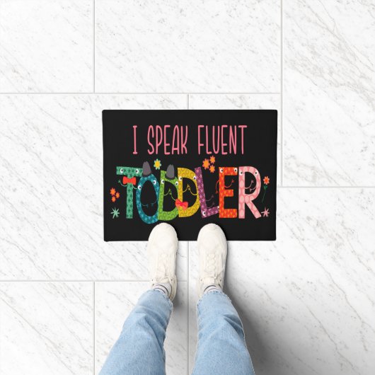 Ik spreek Fluent Toddler - mam, dagschoolcadeau Deurmat (Binnen)